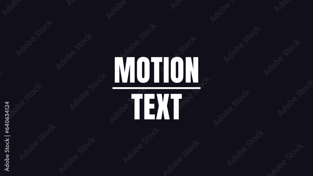 Movement Text Examples Motion Text Stock Template | Adobe Stock