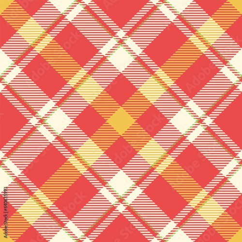 Check fabric pattern of background texture textile with a vector seamless plaid tartan.