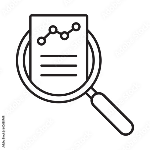 Audit and data analysis thin line icon. Financial assessment icon. Linear business visualisation.