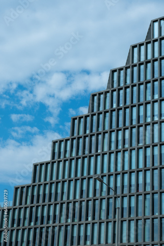 view of business office building. Glass wall Building Abstract background 