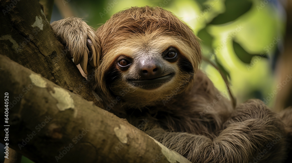 Witness the epitome of relaxation as a sloth indulges in a slow, leisurely stretch of its limbs. With a tranquil demeanor, the sloth's unhurried movements and gentle stretches create a serene spectacl Witness the epitome of relaxation as a sloth indulges in a slow, leisurely stretch of its limbs. With a tranquil demeanor, the sloth's unhurried movements and gentle stretches create a serene spectacl