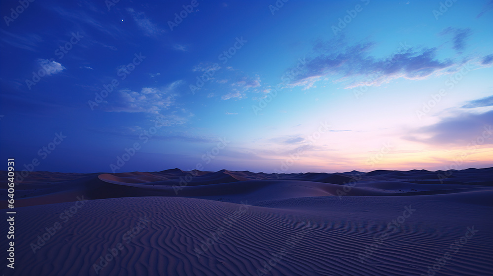 sunset in the desert.Generative Ai