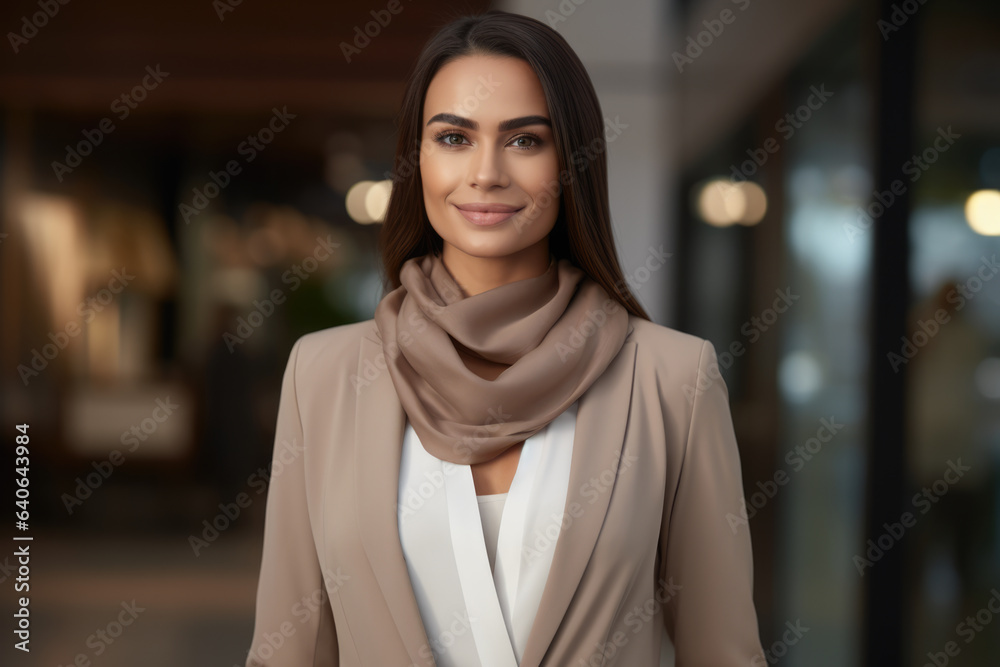 Beautiful businesswoman portrait with a smile expression Beautiful businesswoman portrait with a smile expression