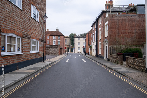 Fototapeta Naklejka Na Ścianę i Meble -  Empty streets in Chichester, West Sussex, United Kingdom, Europe