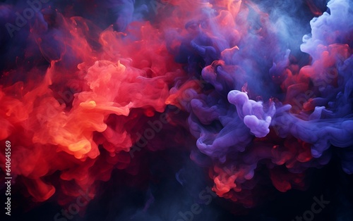 Colorful purple smoke on black background illustration © ergapamungkas