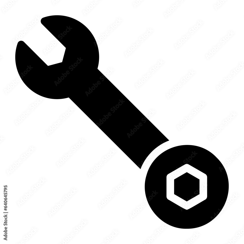 wrench glyph icon wrench glyph icon