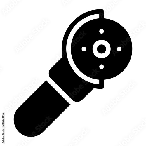 angle grinder glyph icon