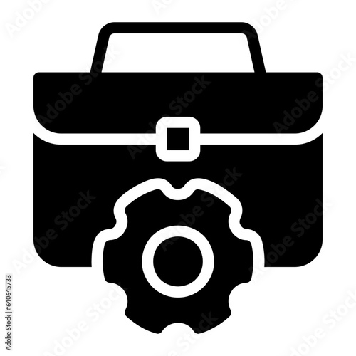 briefcase glyph icon
