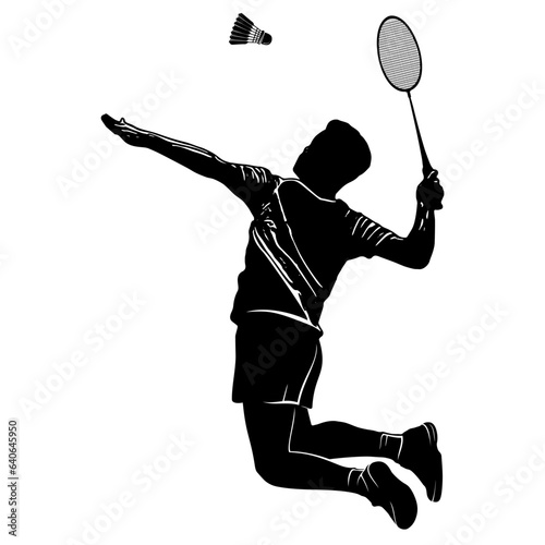 badminton player silhouette