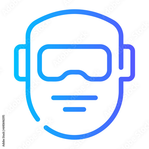 welding mask gradient icon