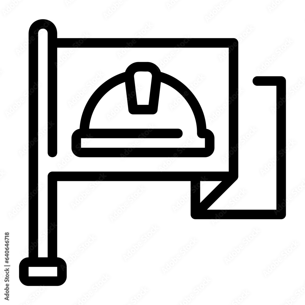 flag line icon flag line icon