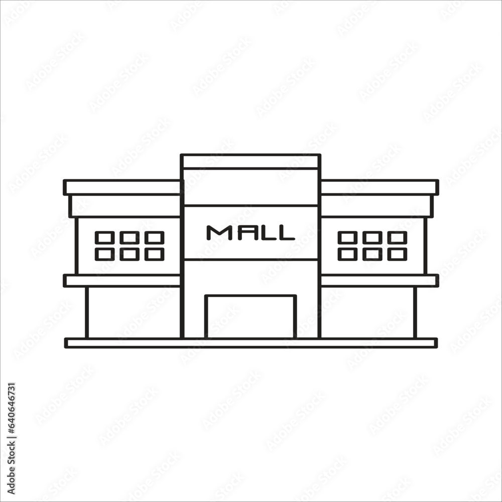 mall vector line icon template mall vector line icon template