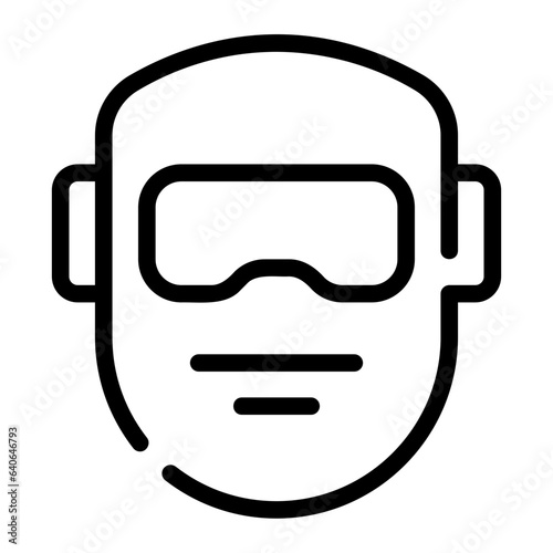 welding mask line icon