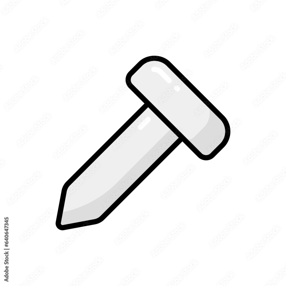 Simple Nail lineal color icon. The icon can be used for websites, print templates, presentation templates, illustrations, etc Simple Nail lineal color icon. The icon can be used for websites, print templates, presentation templates, illustrations, etc
