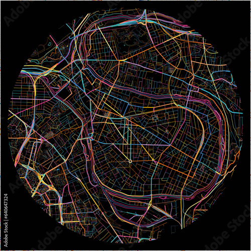 Colorful Map of Saint-Maur-des-Fosses, Val-de-Marne with all major and minor roads.