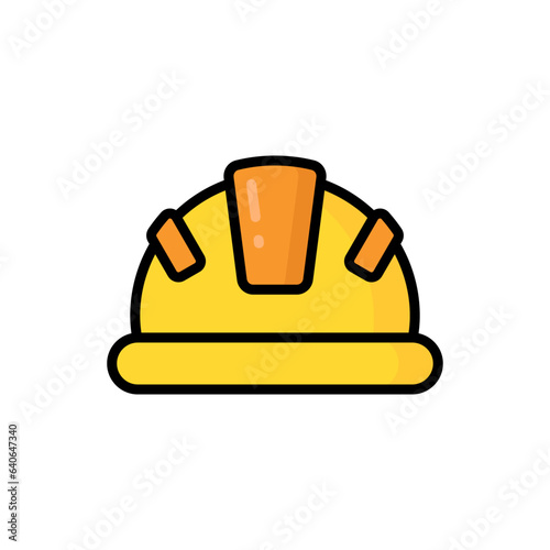 Simple Helmet lineal color icon. The icon can be used for websites, print templates, presentation templates, illustrations, etc
