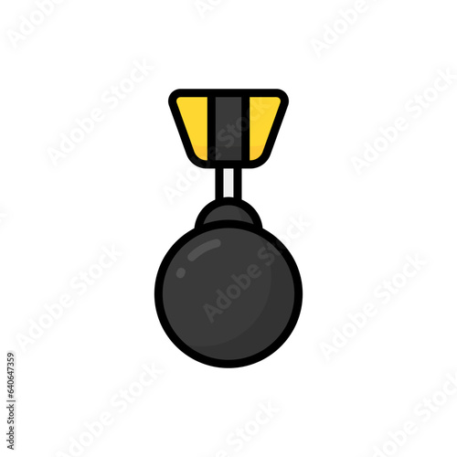 Wrecking Ball Cartoon Vector Icon Illustration. Construction Tool Icon Concept Isolated Premium Vector. Flat Cartoon Style