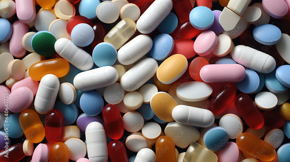 pills and capsules.Generative Ai pills and capsules.Generative Ai