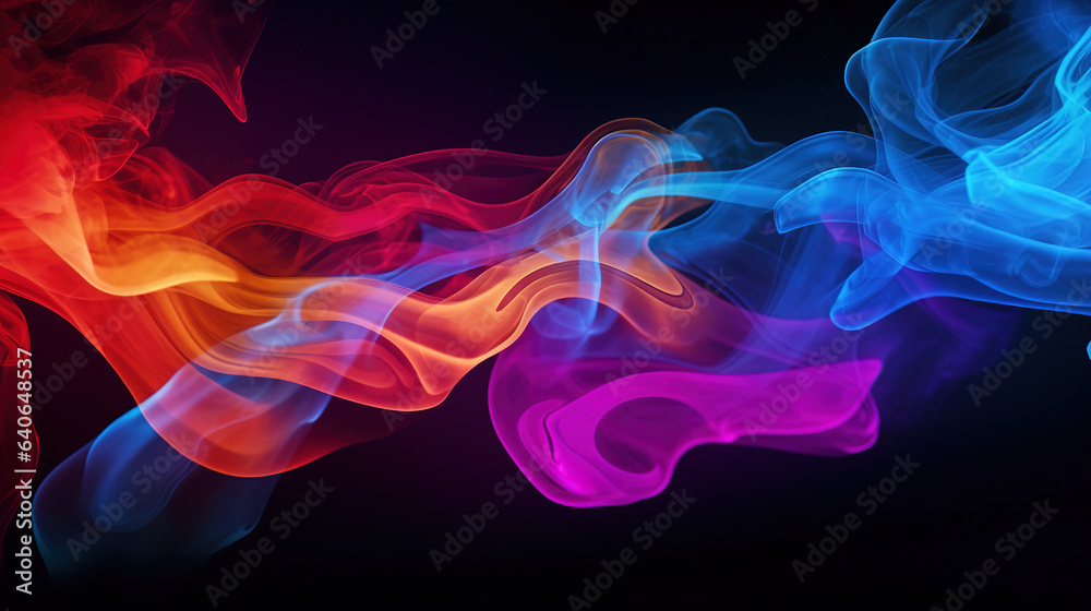 abstract colorful smoke.Generative Ai