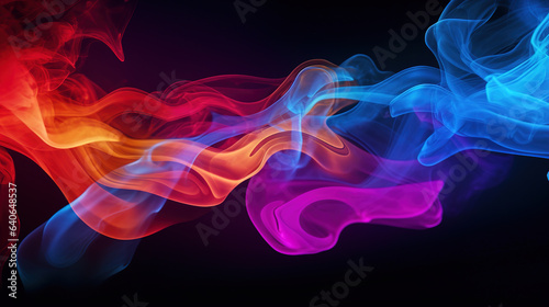 abstract colorful smoke.Generative Ai