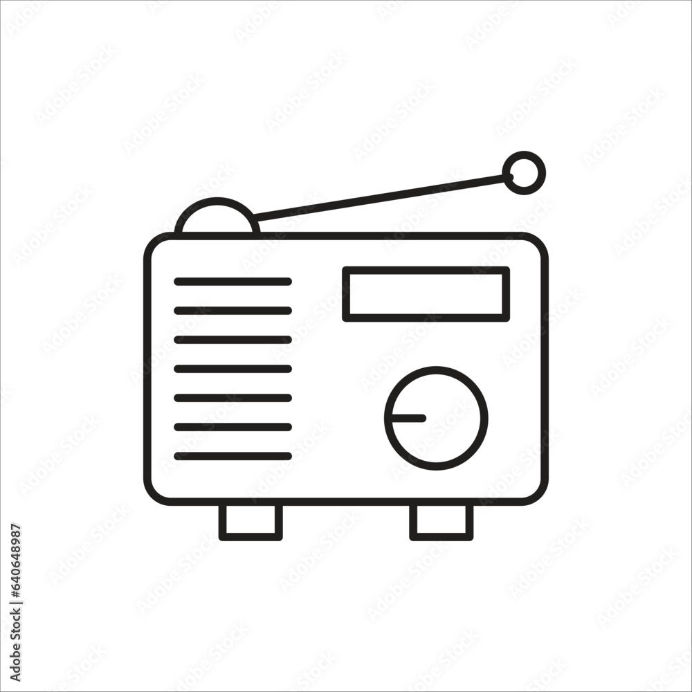 radio vector line icon template radio vector line icon template