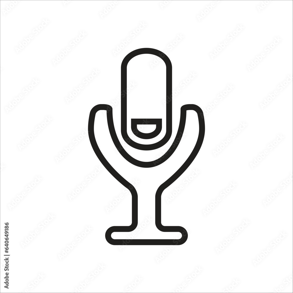 mic vector line icon template mic vector line icon template