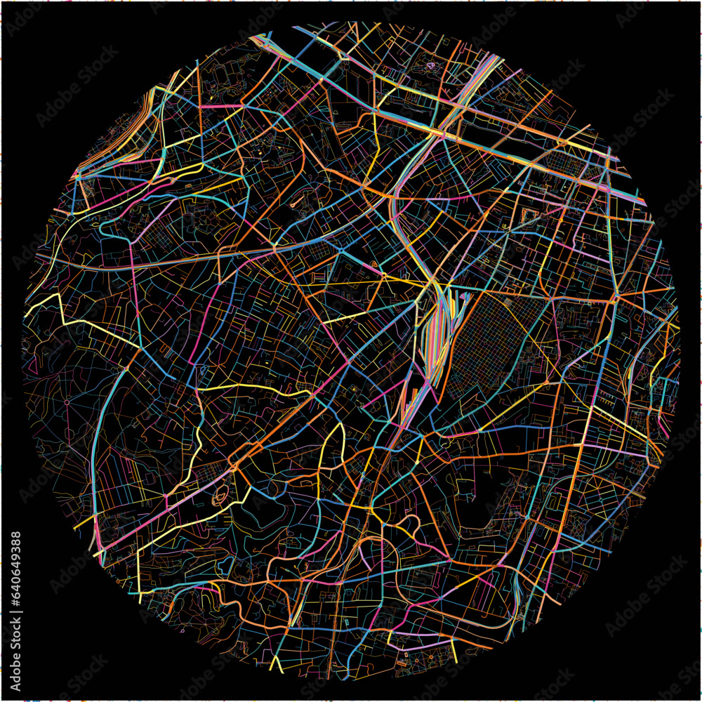 Chatillon Map Colorful Map of Chatillon, Hauts-de-Seine with all major and minor ...