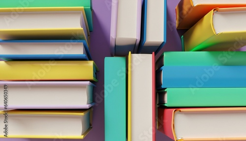 Wallpaper Mural stack of colorful books Torontodigital.ca