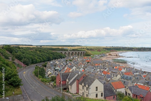  Cullen railway viaduct on the north east coast of Scotland