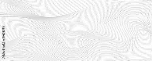 black and white wavy stripes background. Vector illustration