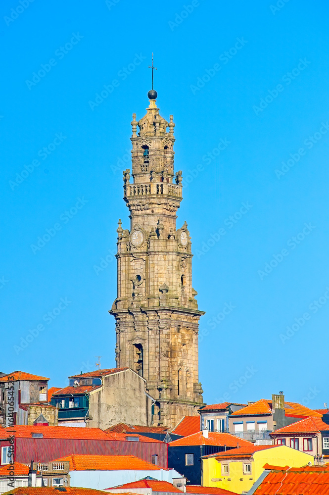 Clerigos Church and Tower in Porto, Portugal