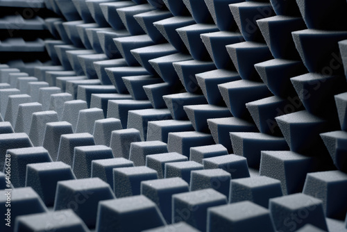 Unveiling the intricate porous design and exceptional sound-absorbing capabilities of noise control equipment's acoustic isolation foam in a captivating macro shot.