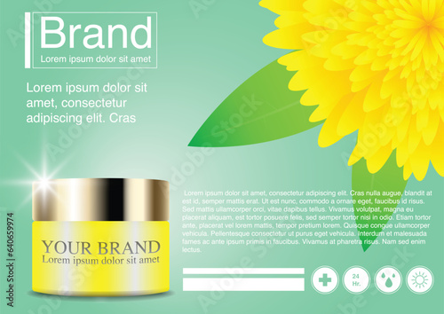 Cosmetic ad flower concept