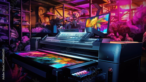 A big digital inkjet printing machine
