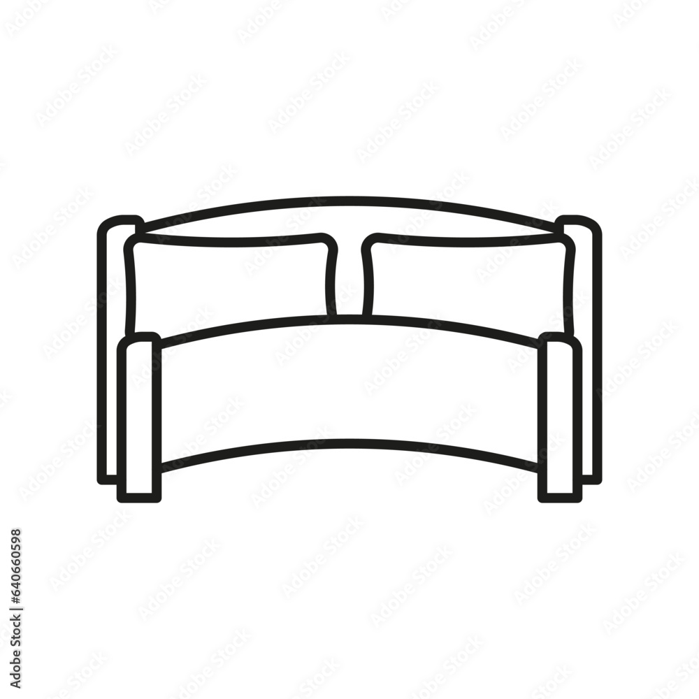 Bed flat vector icon. Rooms flat vector icon. Bed flat vector icon. Rooms flat vector icon.