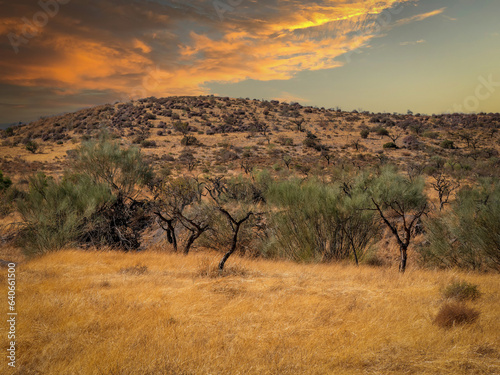 view of tabernas desert sierrra nevada in spain