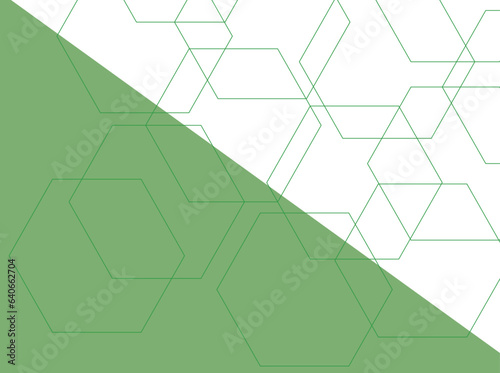 abstract green background, Abstract material with overlapping hexagons
