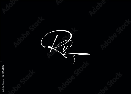 RV letter logo design and monogram logo