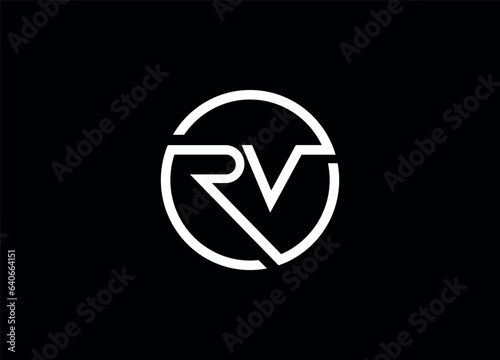 RV letter logo design and monogram logo