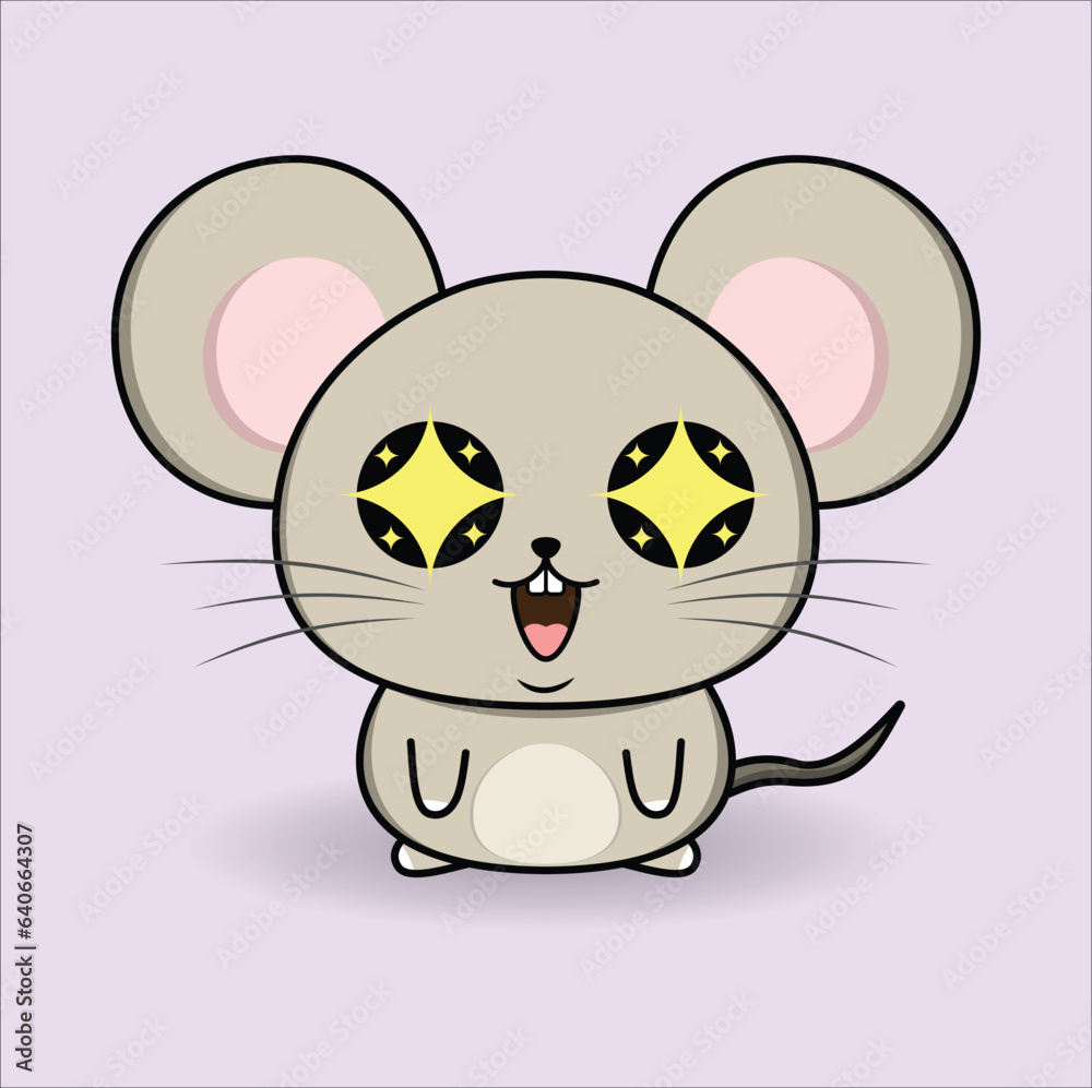 kawaii mouse vector design suitable for t-shirt, logo, mug, sticker, etc. Eps 10 kawaii mouse vector design suitable for t-shirt, logo, mug, sticker, etc. Eps 10