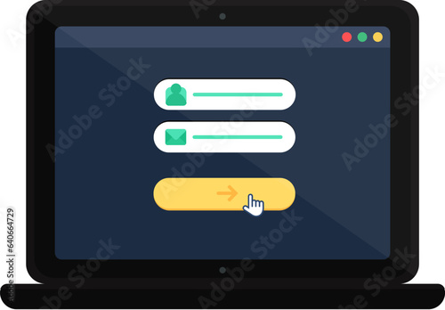 Web Page Menu On Screen Of Digital Gadget