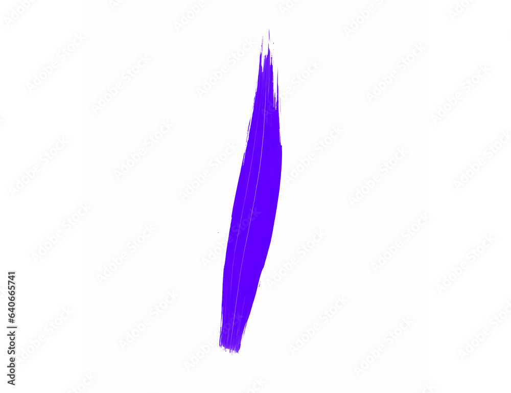 Purple stroke brush on white background for art draw