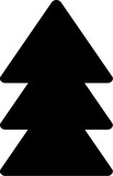 Forest Christmas Tree Silhouette Icon