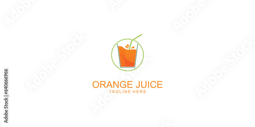Simple drink logo design with modern style  premium vector