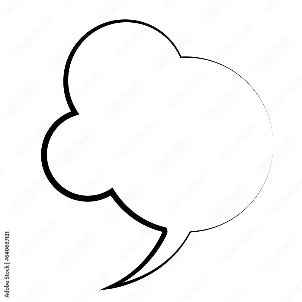 Digital png illustration of empty white speech bubble on transparent background Digital png illustration of empty white speech bubble on transparent background