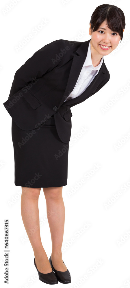 Digital png photo of smiling asian businesswoman on transparent background Digital png photo of smiling asian businesswoman on transparent background