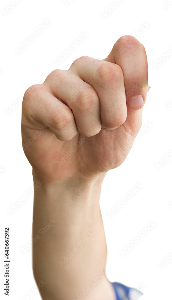 Digital png photo of caucasian hand clenched in fist on transparent background Digital png photo of caucasian hand clenched in fist on transparent background