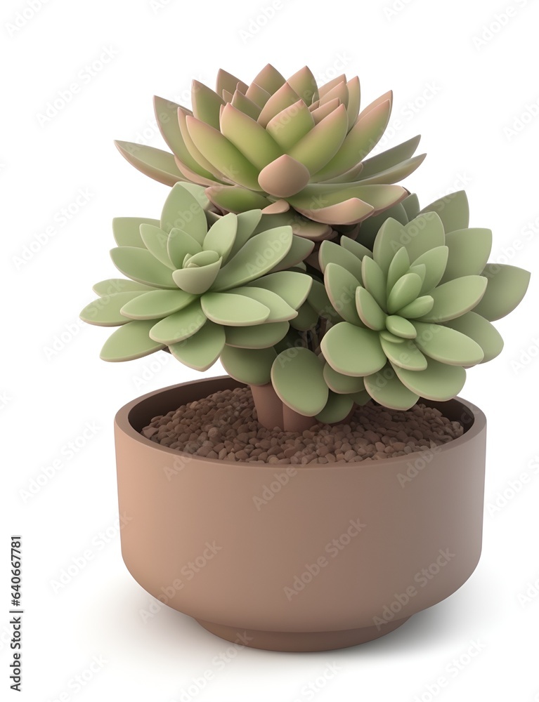 crassula in a brown flowerpot generated ai crassula in a brown flowerpot generated ai