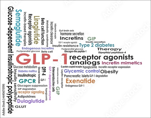 Exenatide, Liraglutide, Dulaglutide, Semaglutide, GLP-1 analogs, GLP-1 receptor agonists, Trulicity, Ozempic, Byetta, Victoza, Glucose homeostasis, Incretin effect,  photo