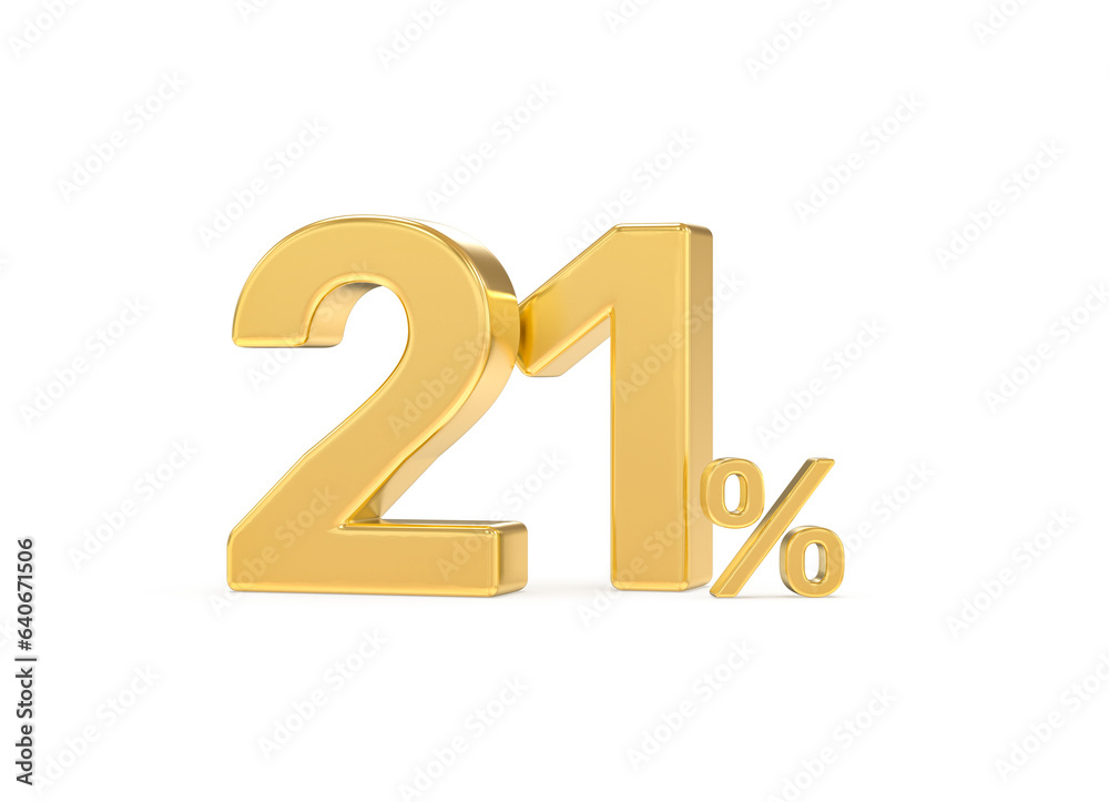 Number percent gold 3d Number percent gold 3d